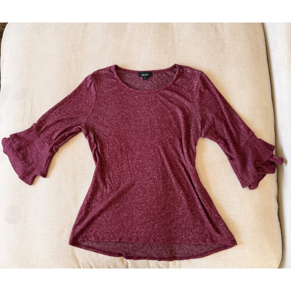 Alyx burgundy heathered knit top